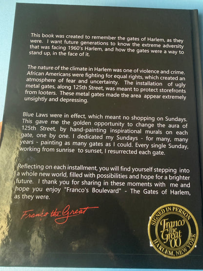 Franco The Great "REMEMBERING THE GATES OF HARLEM" BOOK